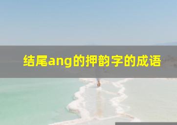 结尾ang的押韵字的成语