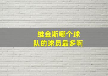 维金斯哪个球队的球员最多啊