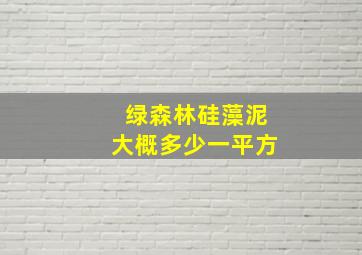 绿森林硅藻泥大概多少一平方