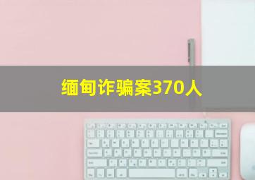 缅甸诈骗案370人