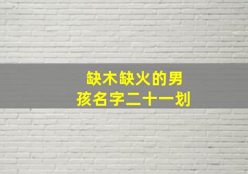 缺木缺火的男孩名字二十一划