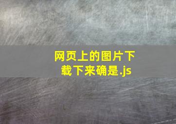 网页上的图片下载下来确是.js