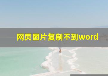 网页图片复制不到word