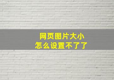 网页图片大小怎么设置不了了