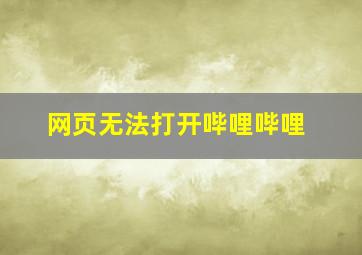 网页无法打开哔哩哔哩