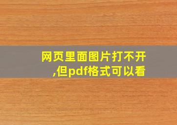 网页里面图片打不开,但pdf格式可以看