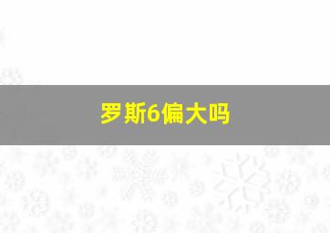 罗斯6偏大吗