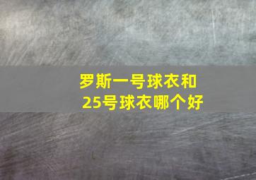 罗斯一号球衣和25号球衣哪个好