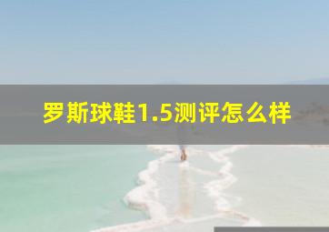 罗斯球鞋1.5测评怎么样