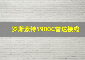 罗斯蒙特5900C雷达接线