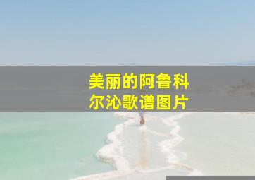 美丽的阿鲁科尔沁歌谱图片