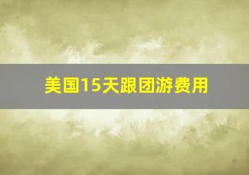 美国15天跟团游费用