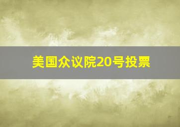 美国众议院20号投票