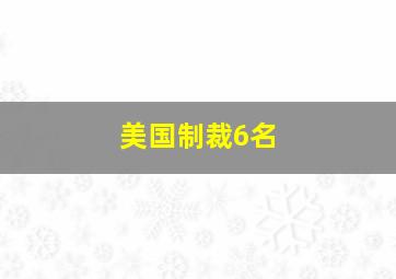 美国制裁6名