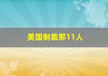 美国制裁那11人