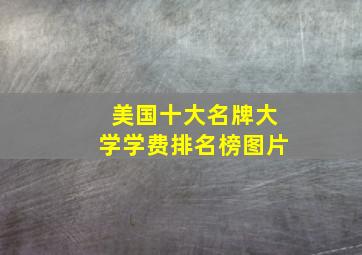 美国十大名牌大学学费排名榜图片