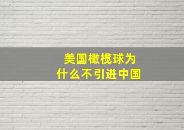 美国橄榄球为什么不引进中国