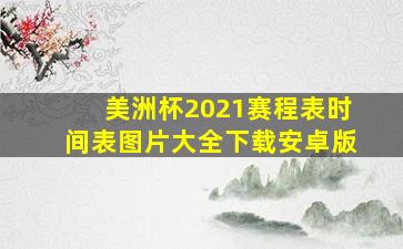 美洲杯2021赛程表时间表图片大全下载安卓版