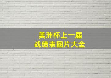 美洲杯上一届战绩表图片大全