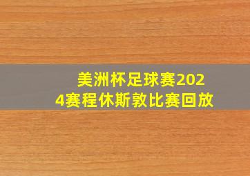 美洲杯足球赛2024赛程休斯敦比赛回放