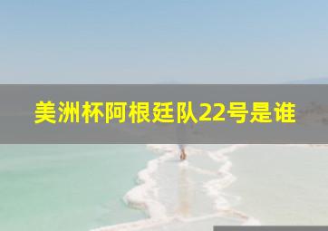 美洲杯阿根廷队22号是谁