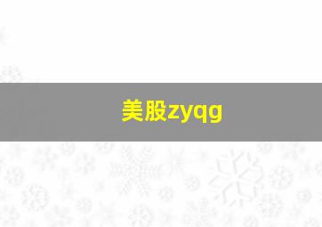 美股zyqg