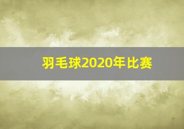 羽毛球2020年比赛