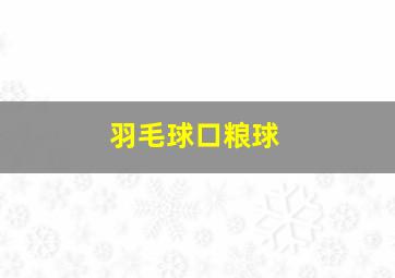 羽毛球口粮球