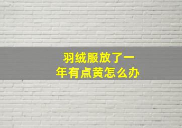 羽绒服放了一年有点黄怎么办