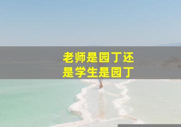 老师是园丁还是学生是园丁