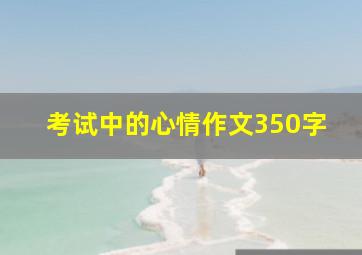 考试中的心情作文350字