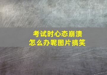 考试时心态崩溃怎么办呢图片搞笑