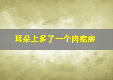 耳朵上多了一个肉疙瘩