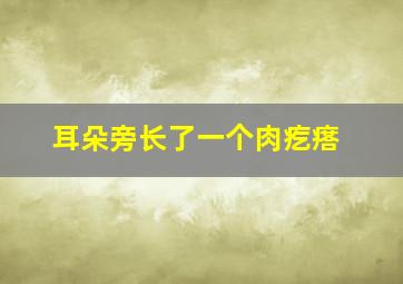 耳朵旁长了一个肉疙瘩