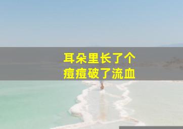 耳朵里长了个痘痘破了流血