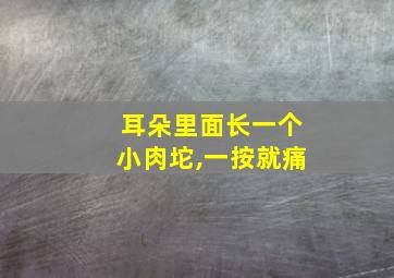 耳朵里面长一个小肉坨,一按就痛