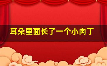 耳朵里面长了一个小肉丁