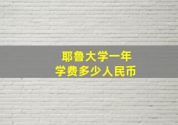 耶鲁大学一年学费多少人民币