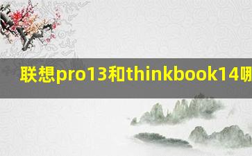 联想pro13和thinkbook14哪个好