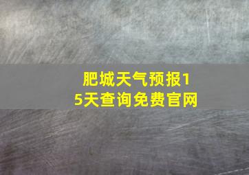 肥城天气预报15天查询免费官网