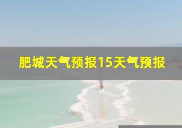 肥城天气预报15天气预报