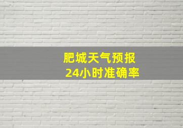 肥城天气预报24小时准确率