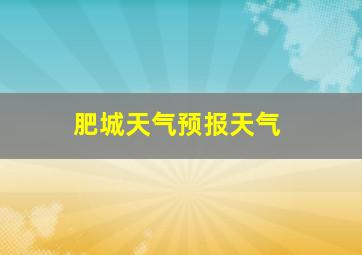 肥城天气预报天气