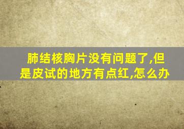 肺结核胸片没有问题了,但是皮试的地方有点红,怎么办