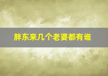 胖东来几个老婆都有谁