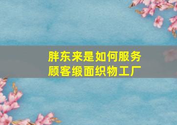 胖东来是如何服务顾客缎面织物工厂