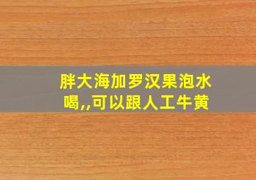 胖大海加罗汉果泡水喝,,可以跟人工牛黄