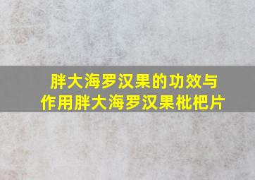 胖大海罗汉果的功效与作用胖大海罗汉果枇杷片