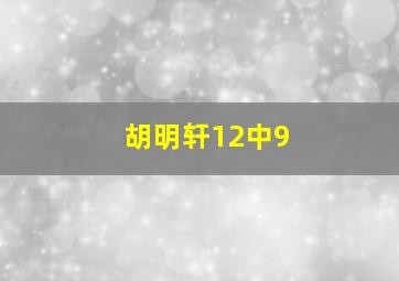 胡明轩12中9