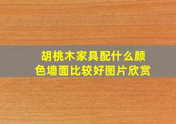 胡桃木家具配什么颜色墙面比较好图片欣赏